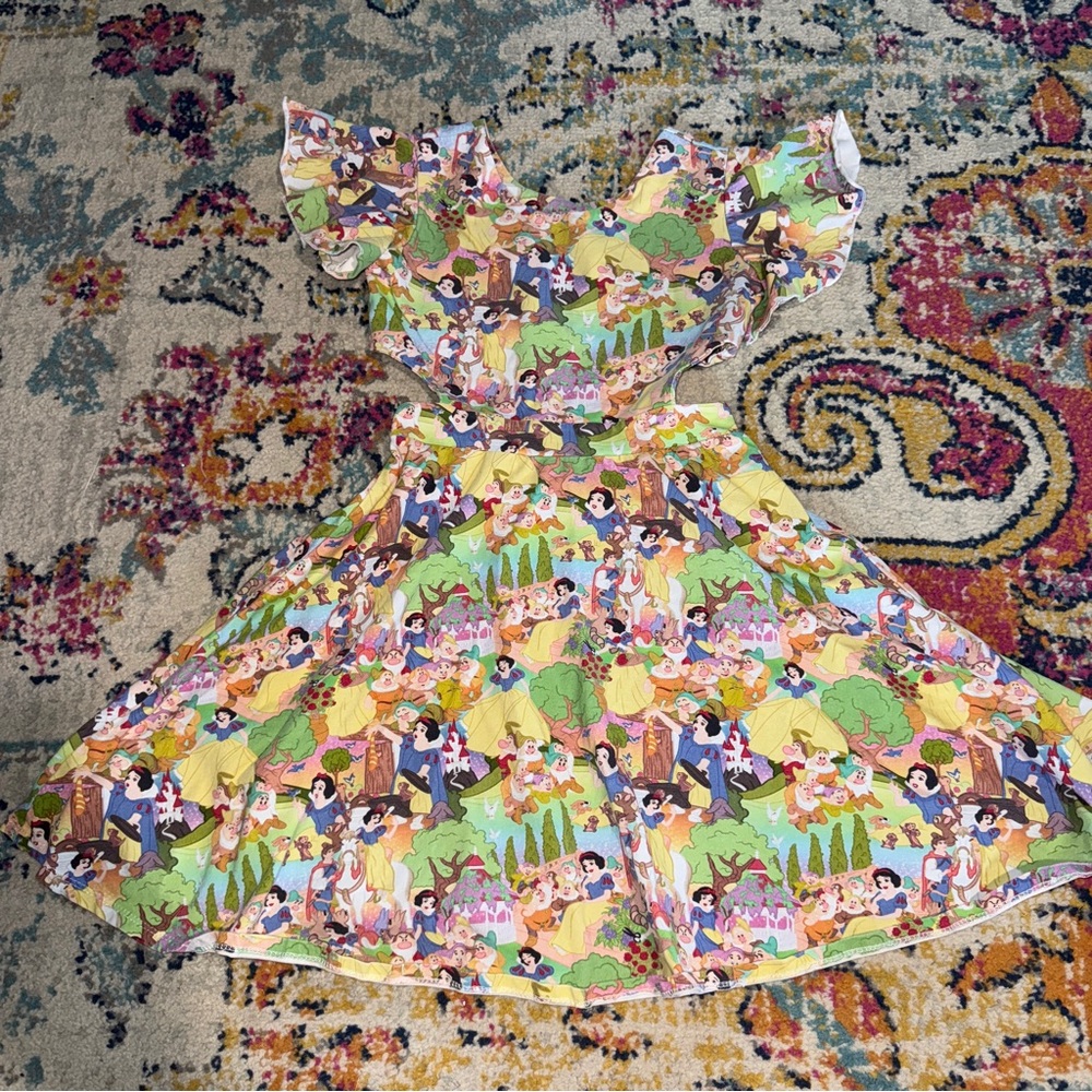 Snow White Disney Girls Open Back Dress